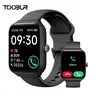 TOOBUR Silicone Smartwatch - 1.95" Screen, 3.8V Wireless Cool Gadgets Digital Fashion Tech, BT Call, Smart Voice Assistant, Sleep/Heart Rate Tracking, IP68 Waterproof, Step/Calorie Counter, 100 Sports Modes, Bluetooth Sync, for iOS&Android Men Women