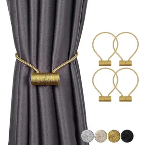 4 count  Curtain Tiebacks,  Window Curtain Tiebacks Clips Decorative Rope Holdbacks Drapery Curtain Tie Backs Weave Holder for Window Draperies Hold Curtains Drape Ties Backs