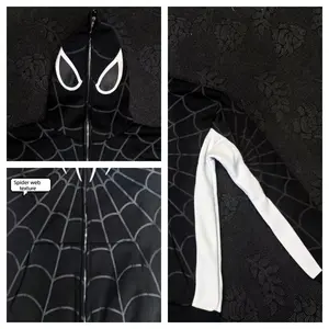 Gothic Dark Spider Print Hoodie! Unisex Loose Fit Zip-Up Jacket, perfect for streetwear & cosplay fans. Stand out with this cool, edgy design. Comfortable & stylish for everyday wear. #SpiderHoodie #GothicFashion #Streetwear