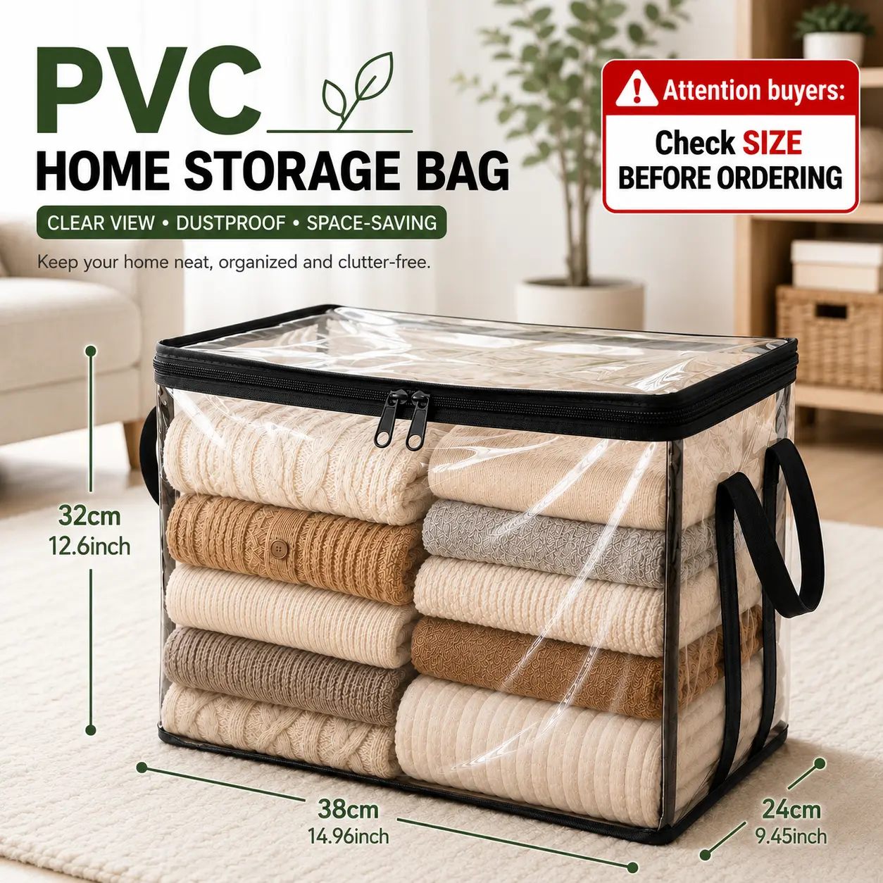 Black PVC Doll Storage Box with Handles, Dustproof & Durable, Holds Stuffed Toys, Ideal for Kids’ Bedrooms, Playrooms and Living Rooms, Also Great as a Birthday Gift, 30L Capacity