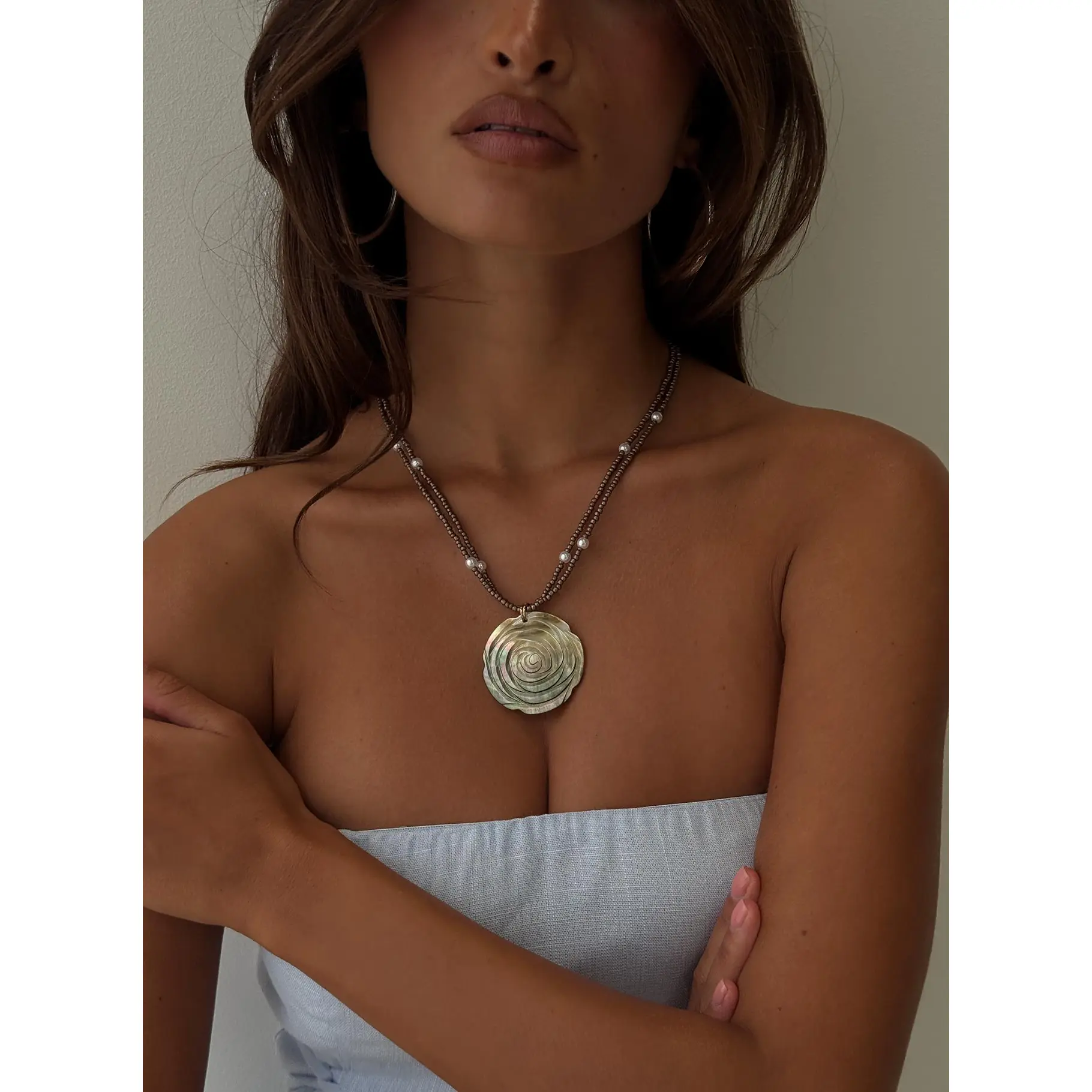 Light Of Day Pendant Necklace Green
