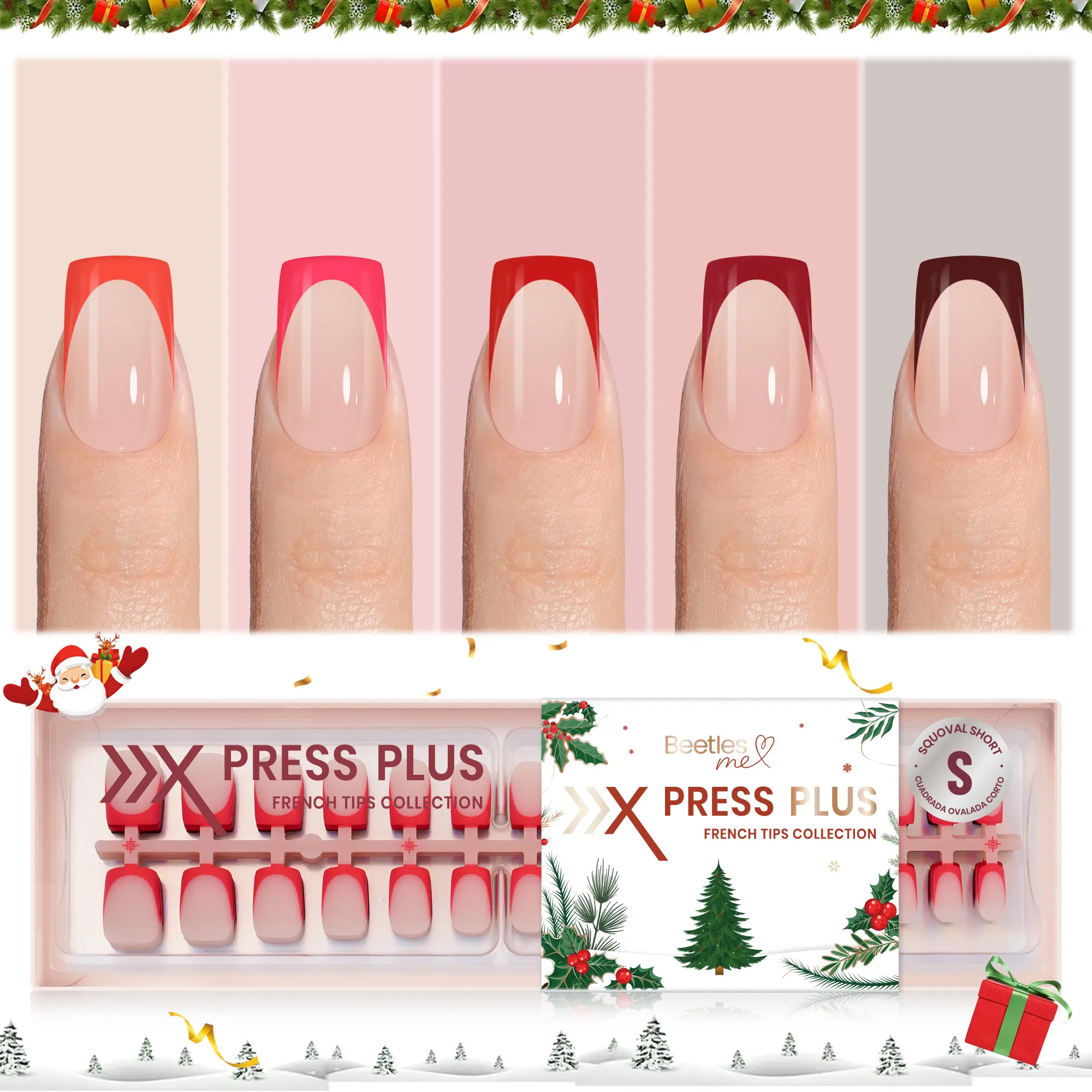 160PCS-S-Squoval-5 Colors [Gift Box]