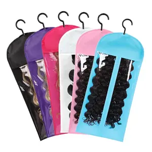 2026 new model Wig Storage Bag With Hook Wig Storage Hanger Zipper Transparent Dustproof Wig Storage Bag, Hair Extension Holder Wig Bag Wig Storage For Multiple Wigs Holder Hair Extension Hanger Wig Tool Wigs Accessories For Salon & Home Use