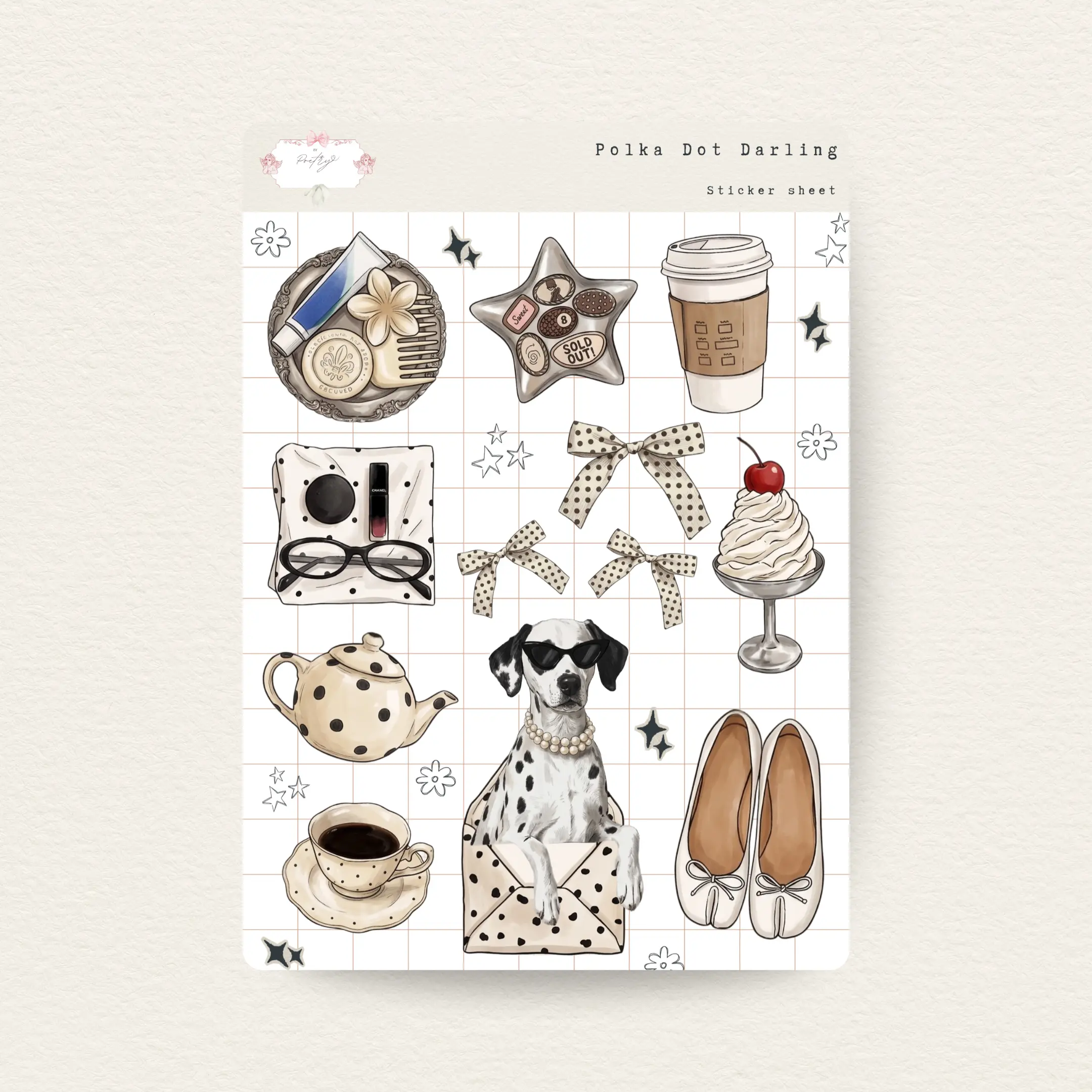 Polka Dot Darling Sticker Sheet