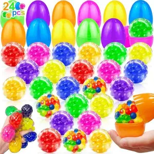 24-Pack Easter Eggs with Squishy Stress Balls – Fun Sensory Fidget Toys for Kids, Egg Hunt Favorites & Easter Gift