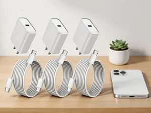 Fast charging phone charging kit, including USB-C power adapters and 6-foot data cables. The set comes in three packs, compatible with most mainstream mobile models for stable, rapid daily charging.