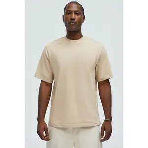 Oversized Heavyweight Short Sleeve Tee - Tan