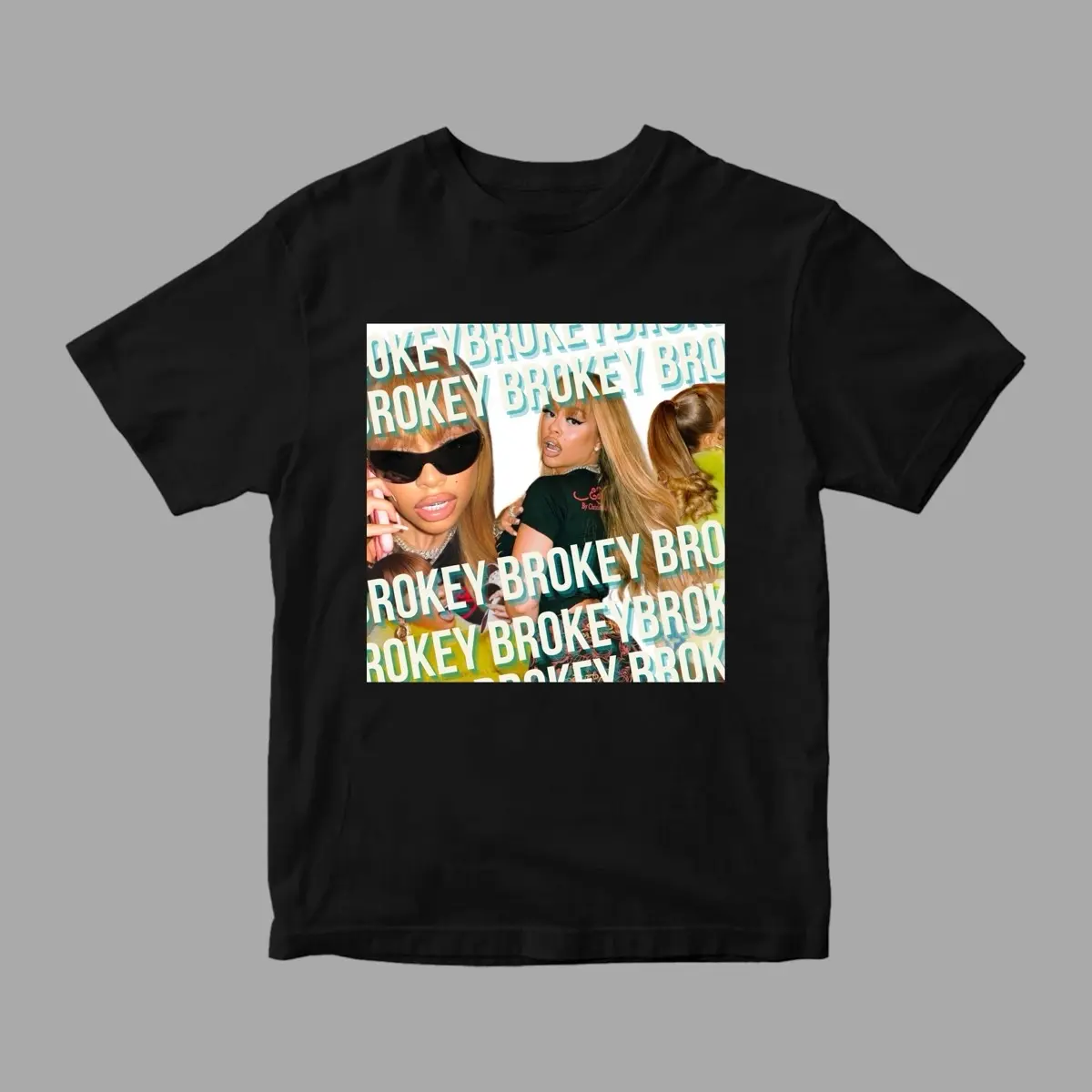 Brokey TShirt Top Womenswear Tshirt Summer Streetwear Comfort Shortsleeve Crewneck