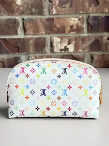 Pre-owned Louis Vuitton canvas Small Leather Goods Multicolor Cosmetic Case PM 54389