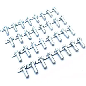 32 Pcs Steel Galvanized Detachable Scaffolding Fittings and Guardrail System Locking Pins, Hinge Pins, Shelf Brackets, Welded Fixing Pins