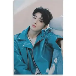 Korea Actor Singer Cha Eunwoo Poster Room Aesthetic Poster Print Art Wall Painting Canvas Posters Gifts Modern Bedroom Decor 08x12inch(20x30cm)