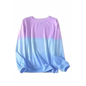 Purple and Blue Tie Dye Pullover