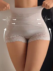 Women's high-waisted abdominal pants breathable thin section waist corset body shaping pants Control Abdominal Fat And Shape Slender Waist Slimming Underwear