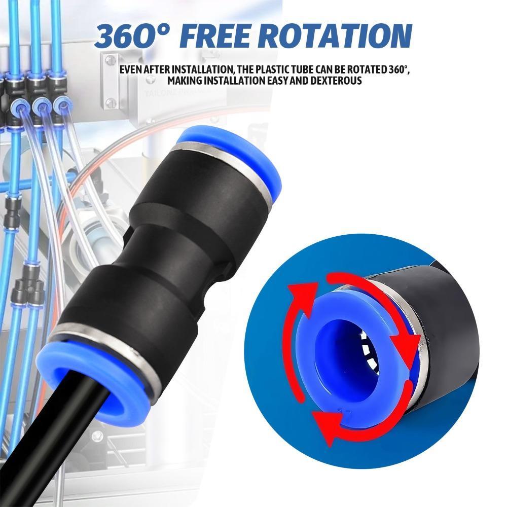 Pack of 80 Quick Connect Air Hose Fittings – Pneumatic Push to Connect Fitting Kit, Air Line Connectors, Push-In Fittings, Universal Quick Release Air Fittings Assortment