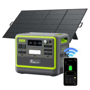 FOSSiBOT F2400 Portable Power Station 2400W (4800W Peak), 2048Wh LiFePO4 Battery Solar Generator with 1100W AC & 500W Solar Charging APP Control,1.5H Fast Charging, for Camping, Home Use, Emergency,RV