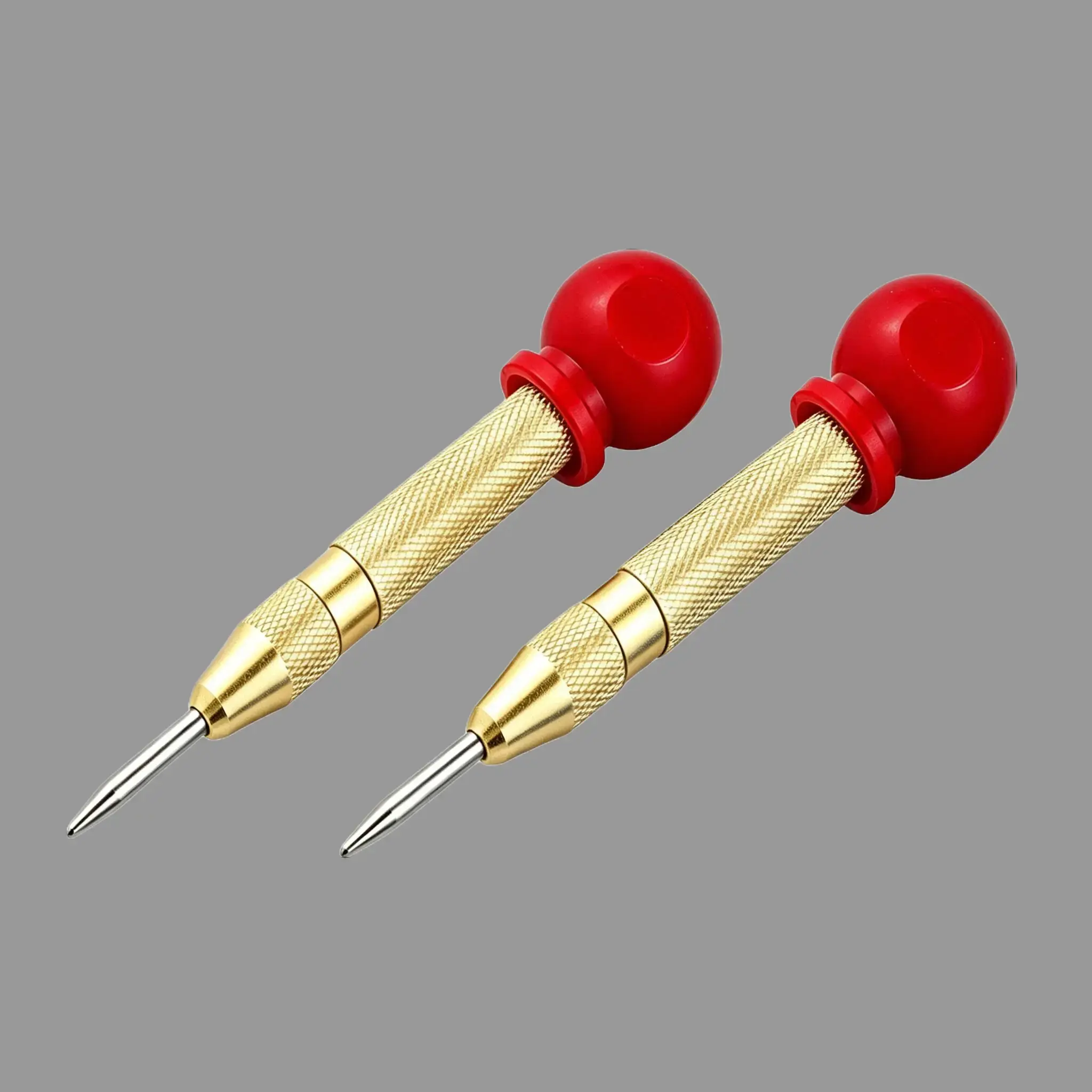 Industrial-Grade Steel Automatic Center Punch Kit, Precision Metal Drilling Hand Tool, Portable Impact Punch for Auto Repair & Home Hardware Maintenance Emergency Glass Breaker, Impact Punch Set