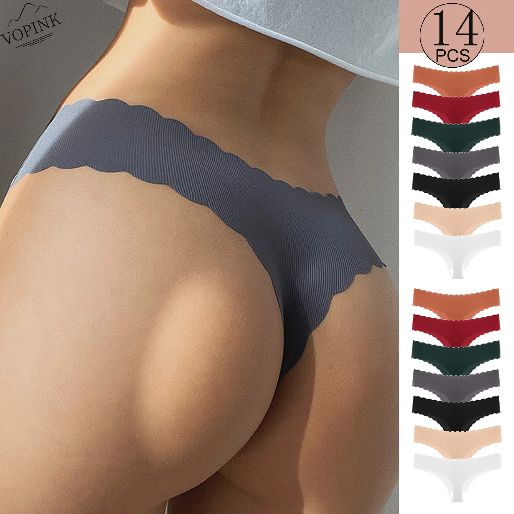 ON SALE ! 7/14/21/28 pcs Undies Thongs for Women, Everyday Wear, for Yoga Sport Seamless No-Show, Soft and Comfy Basic Smooth Ladies Panties