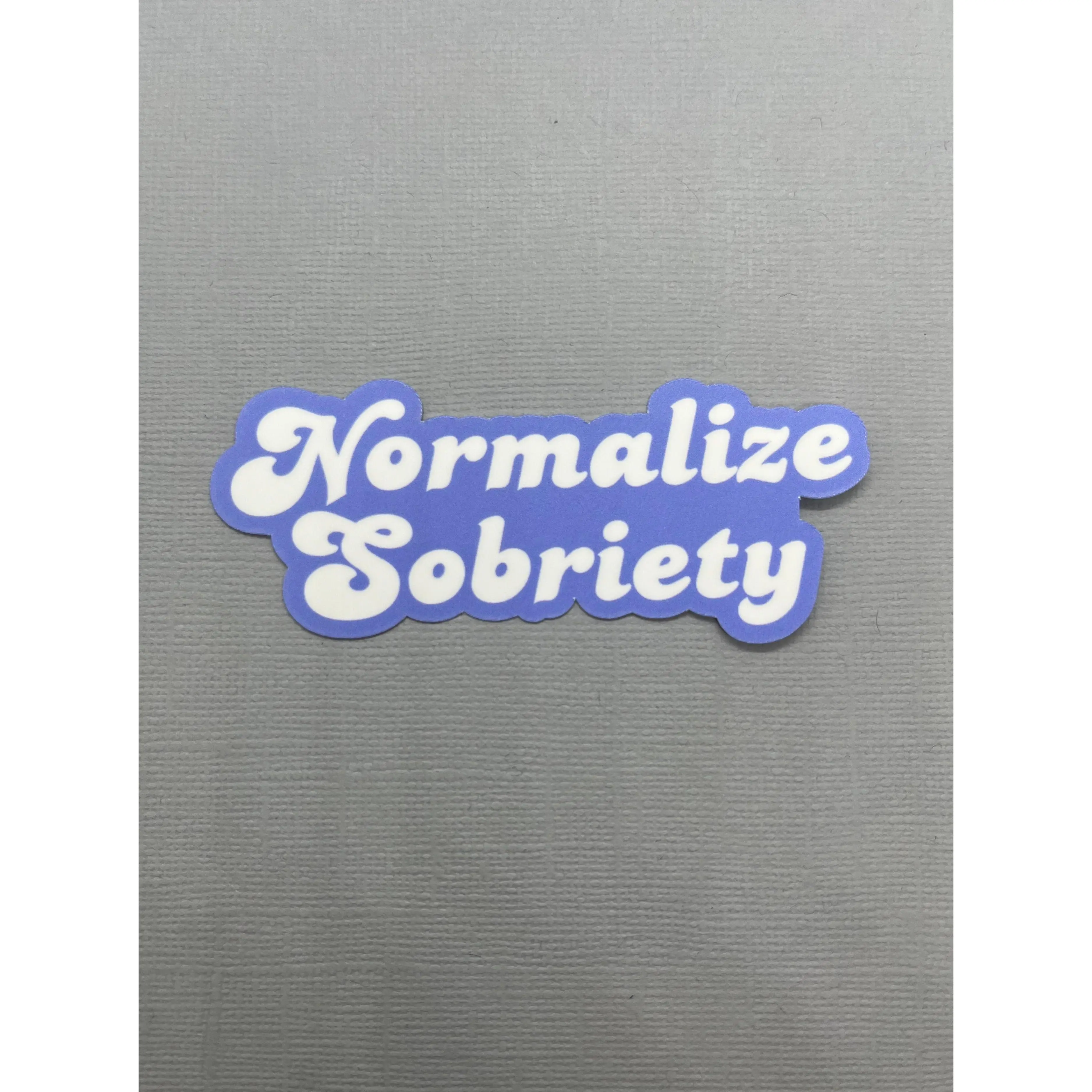 Normalize Sobriety Blue & White Sticker