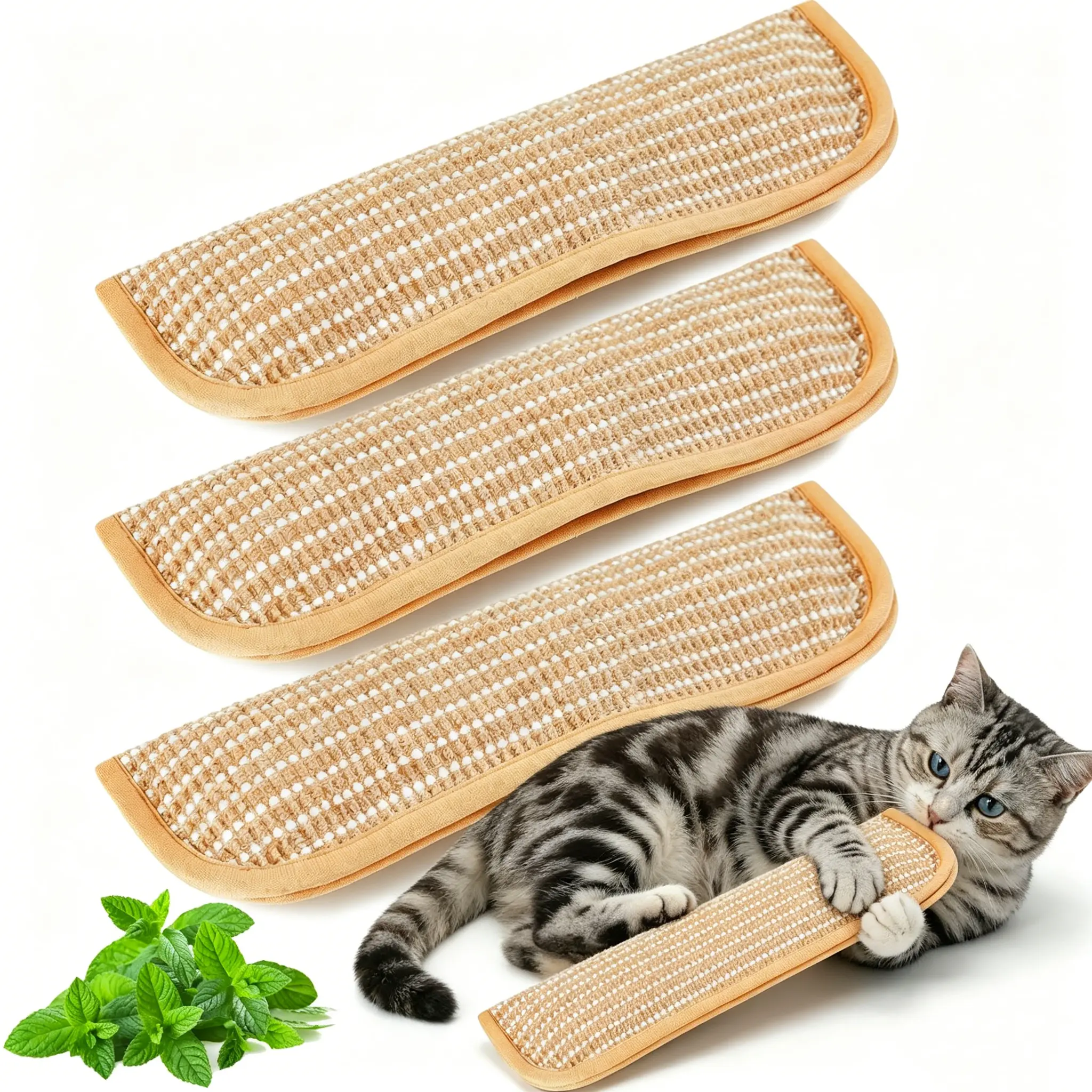 Soft Sisal Catnip Pillow Kicker Interactive Toy - 1 Pack Universal Stress Reliever for Kittens, 7000mg Organic Herbal Blend, Eases Stress, Fights Boredom, Encourages Teething, Scratching & Chewing