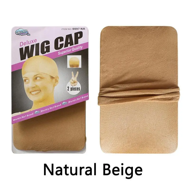 XSY Women's Invisible HD Human Hair Wig Cap - 1 Pack (2 Pieces) Stretchable Elastic Net, Wig & Hair Extensions Accessory