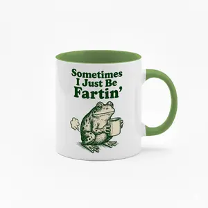 Sometimes I Just Be Fartin' Mug 11oz & 15oz Ceramic Coffee Cup with Handle Funny Meme Gag Gift for Coffee Lovers and Gamers Ideal for Hot Beverages  