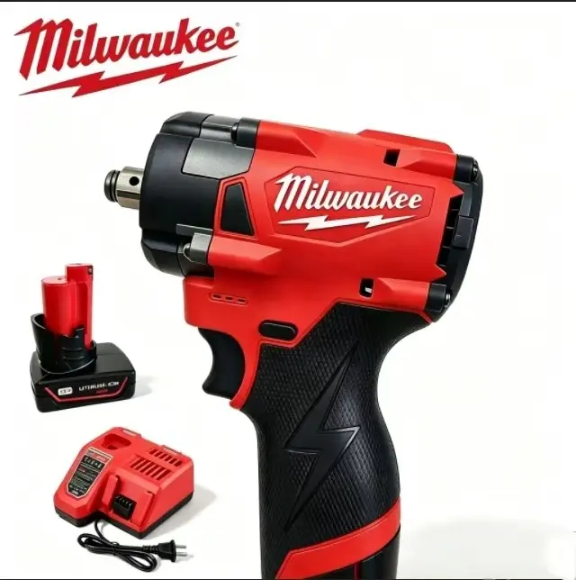 Milwaukee M12 12V Compact 1/2-Inch Stubby Brushless Impact Wrench, Heavy-Duty Cordless Hand Tool for Automotive, Construction Repairs, Auto Repair Tools