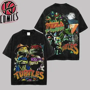 [IG] Teenage Mutant Ninja Turtles Graphic Premium Acid Washed Cotton T-Shirt (Made In US), TMNT Cartoon Graphic Tee, Vintage Ninja Turtles Fans Shirt, Comic Book Outfit, Gift For Hero Fans R7W