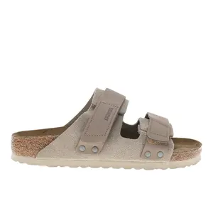 BIRKENSTOCK Womens Uji Nubuck Suede Footbed Casual Sandals Casual - Beige