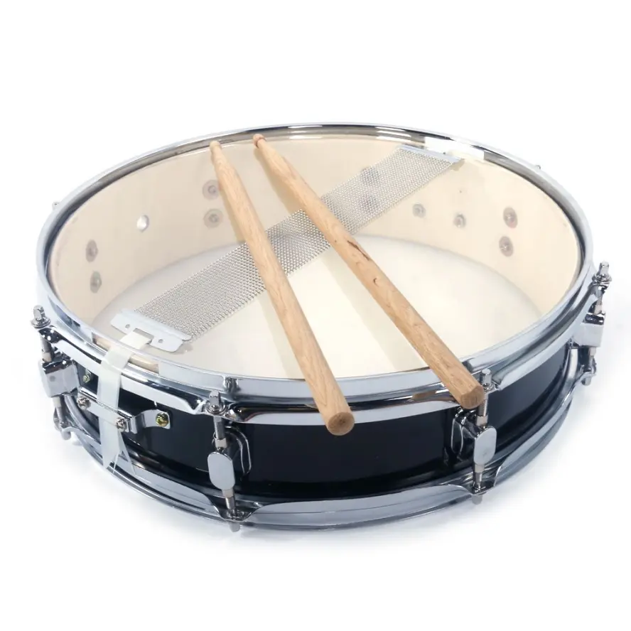 Professional Piccolo Snare Drum Set with Drumsticks, Drum Key and Strap, Poplar Wood Acoustic Drum for Students, Beginners, Practice, School Band, Stage Performance and Musicians