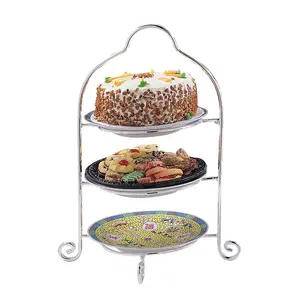 212 MAIN 8509 3-Tier Dessert Stand, Home Decor Organiser, Decor Items, Dessert Display, Commercial Office Furniture Display Shelf