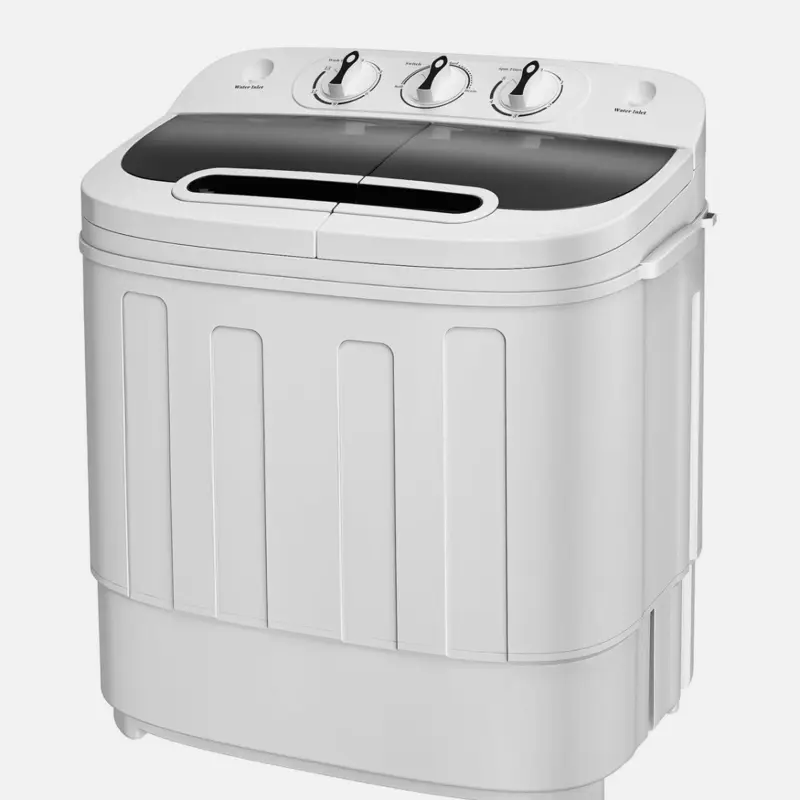 SUPER DEAL Compact Mini Twin Tub Washing Machine 13lbs Capacity Portable Washer
