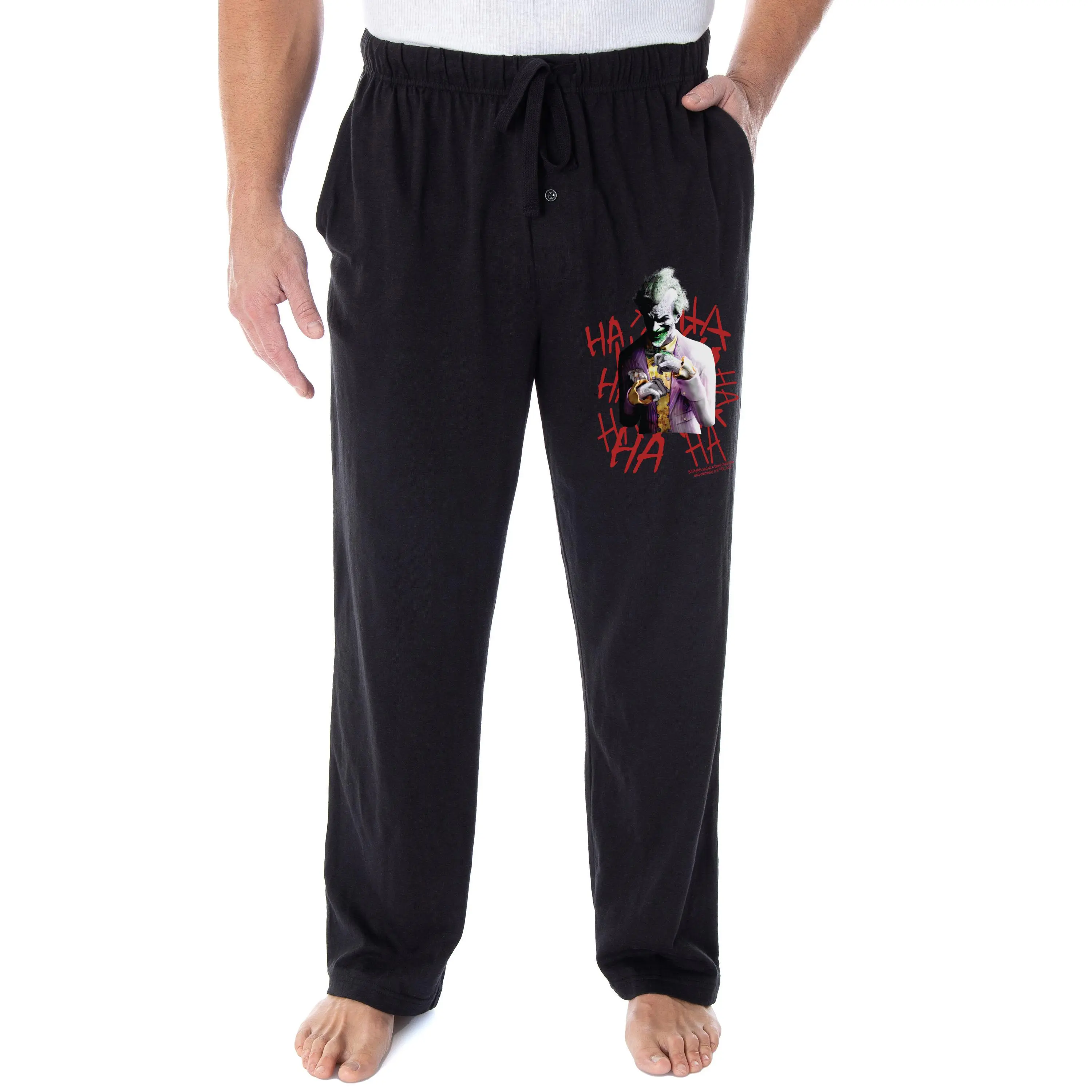 DC Comics Men's The Joker HA! HA! HA! Arkham Knight Adult Sleepwear Lounge Pajama Pants