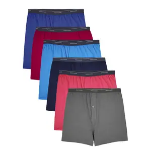 Fruit Of The Loom Mens Big Assorted Knit Boxers - 6 Pack