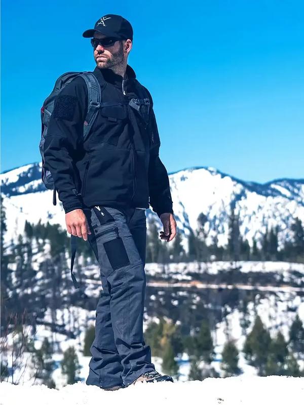 HOMUG Men's Solid Color Tactical Work Pants,230g/m² new fabric，with Multiple Pockets and Zipper Closures, Durable Outdoor Training Pants, Available in Multiple Colors, Fishing, outdoor activities, work, hiking, camping，Suitable for Spring and Autumn Wear.