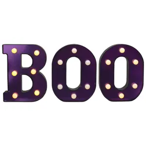 Northlight 6.5" LED Lighted  "BOO" Halloween Marquee Sign