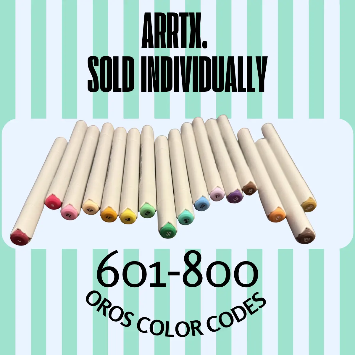 Arrtx Oros Single Colored Marker & Highlighter, Model 601-800, Office Stationery Writing Tool, Colored Markers & Highlighters, Artist Quality Markers & Highlighters