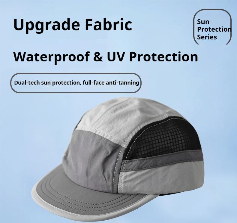 Khaki Outdoor Quick-Drying Baseball Cap Breathable Waterproof Sun-Protective Hat for Cycling & Hiking Slim Luxurious Design UV Protection