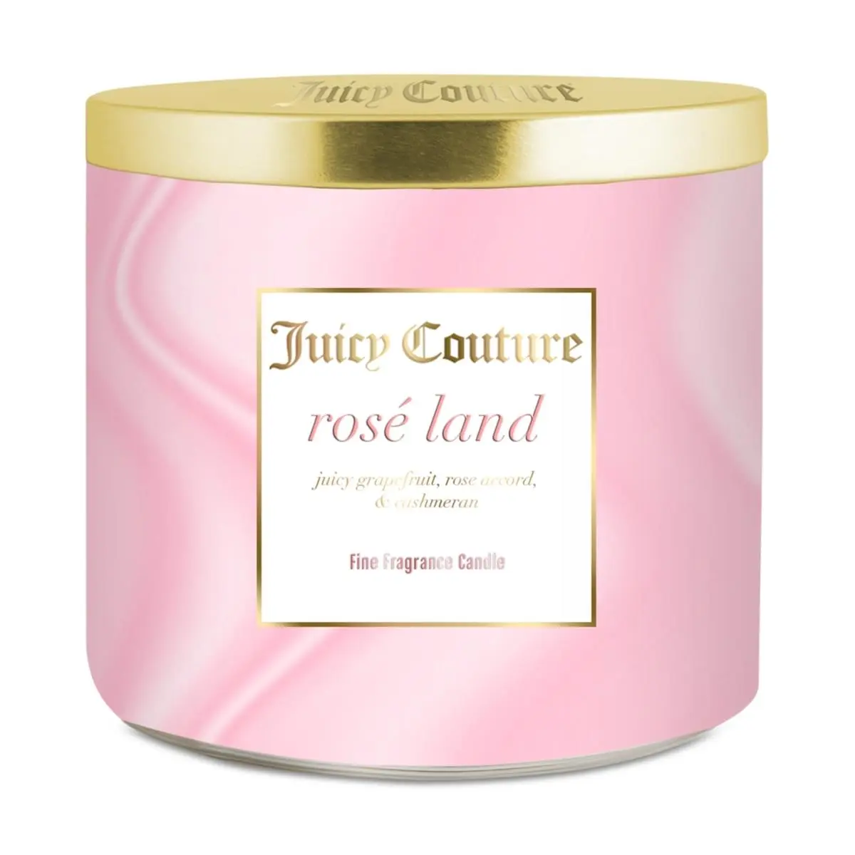 Juicy Couture Rose Land Women's household candle, 14.5 oz Plant-Based Soy Jar with Strawberry, Citrus Sparkle & Sweet Cashmeran Notes, Home Fragrances, Aroma, Peony, Flowers, Candles, Fruity, Room Decor, Playful, Decoration, Juicy Melon Twist, Scented, Wa
