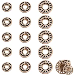 15 PCS Wood Crystal Ball Stand, Wooden Sphere Display Holder, Wooden Sphere Stands for Home Decor Gemstone ( 3 Size)