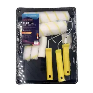 Jhome 11001 8-Piece Professional Paint Roller Set 4" & 9" with 2" Brush for Home Tool Kit DIY Painting Projects