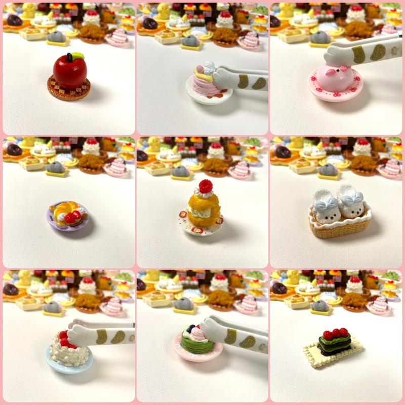 Mini Taba Squishy Toys with Mini Plates, Handmade Value Pack Kids Toys Food-Grade Silicone Relaxation Stick Sensory Fidget Toys For Stress Relief-Soft Squeeze Toys with Keychain Easy Clean