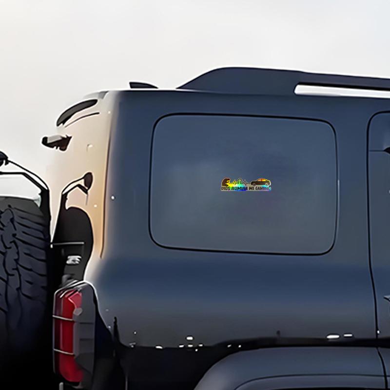 [Pack of 2] Car stickers, can be used to decorate car bodies and motorcycle helmets, laser reflective, creatively scratch-resistant, suitable for cars, trucks, SUVs, glass doors, windows, and refrigerators - multicolor -