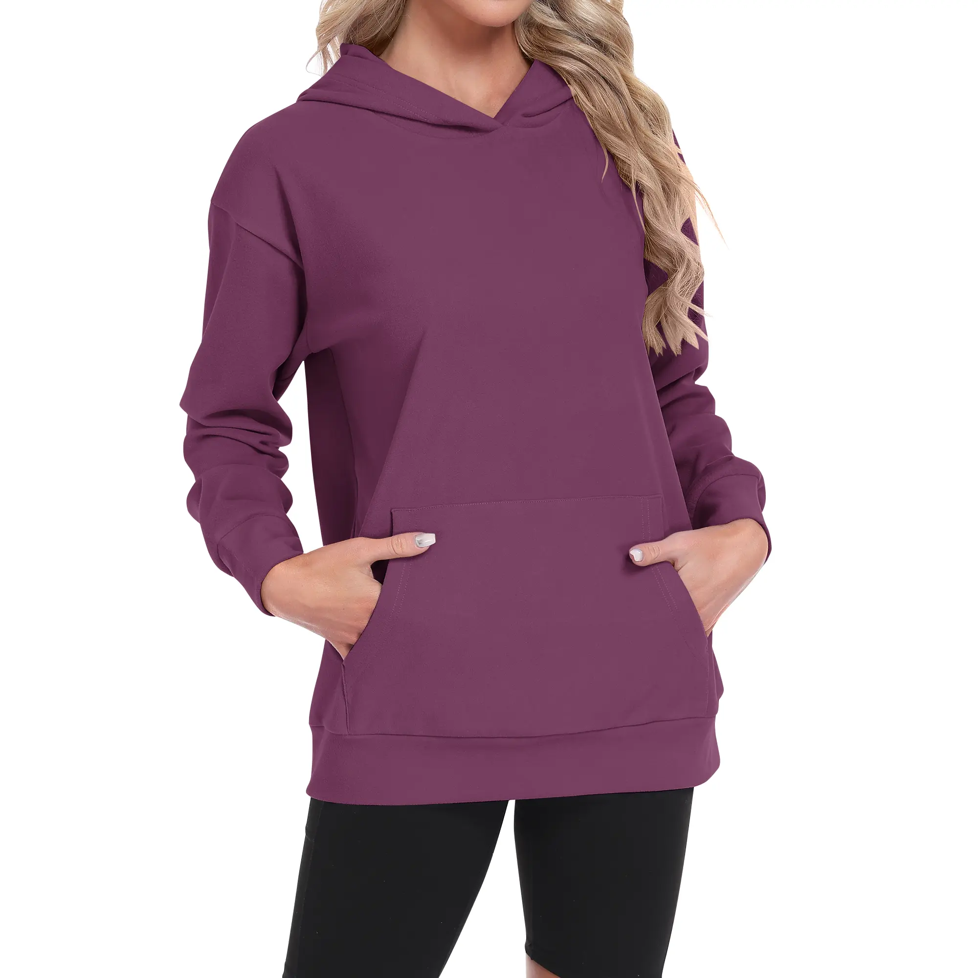 AUSELILY Women's Oversized Comfort Fleece Hoodies Kangaroo Pocket Casual Lightweight Pullover 2026