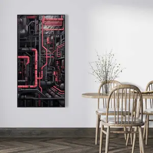 Conscious Sales C1FC2448RK3ZBA 24 x 48 in. Tubular Nightmare - Black Framed Canvas for Home Decor
