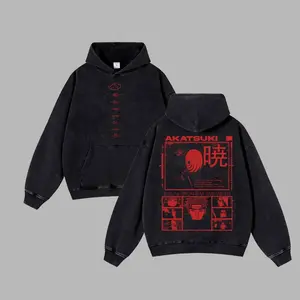 Vintage Akatsuki Retro Unisex Acid Washed T-Shirt, Hoodie, Vintage Washed Akatsuki Tee, Akatsuki Graphic, Oversized Unisex Anime Merch, Soft Cotton Streetwear Clothes, Unisex Manga Apparel, Gift for Anime Fans, Christmas Gift