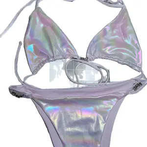 Custom Seamless Bikini Women - Iridescent Design, Customizable Fit, Perfect Fit, Perfect for Summer Fun