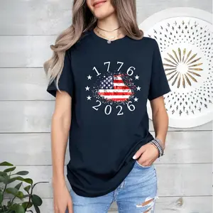 [Sale up to 30%][Made in USA] Made in America T-Shirt, Patriotic USA Flag Tee America 250th Anniversary Tee, Patriotic Gift, 4th of July Shirt, Independence Day Gift, For Her Him