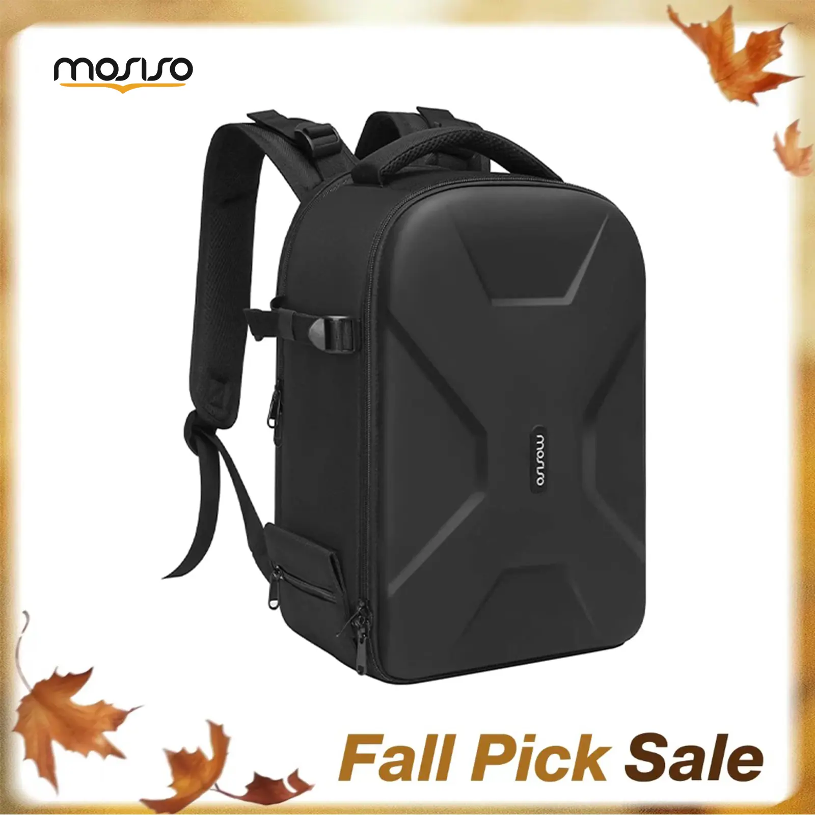 MOSISO 13in Waterproof Fabric Camera Storage Bag - Secure Strap, Tripod Holder, Laptop Compartment - Compatible with Canon, Nikon, Sony DSLR/SLR/Mirrorless Cameras, Smartphones & Accessories, Ready for Travel Vlogs, Hiking