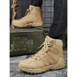 Men's Fashionable Comfortable Tactical Boots, Casual Outdoor Hiking Boots, Training Boots, Mountaineering Shoes, Fashionable Shoes for Men
