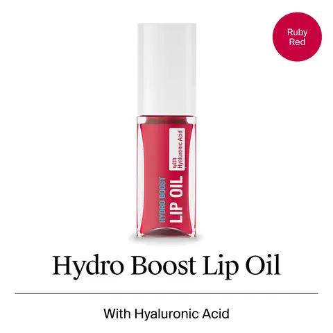Neutrogena Hydro Boost Tinted Lip Oil with Hyaluronic Acid, Designed to Hydrate & Nourish, Ruby Red, .2 fl. oz